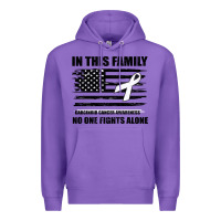 Purple No One Fights Alone Pancreatic Cancer Awareness Premium Hoodie - Bettercallsaul