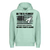 Seafoam No One Fights Alone Pancreatic Cancer Awareness Premium Hoodie - Bettercallsaul