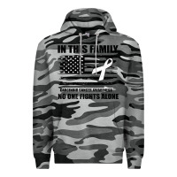 Slate Camo No One Fights Alone Pancreatic Cancer Awareness Premium Hoodie - Bettercallsaul