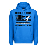 True Royal No One Fights Alone Pancreatic Cancer Awareness Premium Hoodie - Bettercallsaul