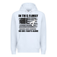 White No One Fights Alone Pancreatic Cancer Awareness Premium Hoodie - Bettercallsaul