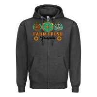 Charcoal Heather Orange glitter pumpkin Zipper Hoodie - NancyCooperArtShop