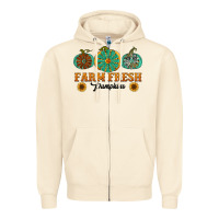 Sandshell Orange glitter pumpkin Zipper Hoodie - NancyCooperArtShop