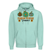 Orange Glitter Pumpkin Zipper Hoodie | Teevron