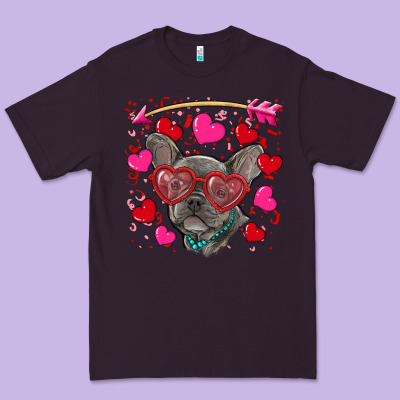 Premium Tee valentine's day french bulldog puppy