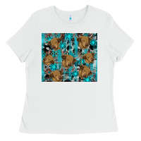 White western aztec highland cow Ladies Tee - RanaPortraitStore