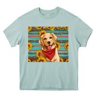 Arona golden retriever with sunflowers Heavy Core Tee - Artiststas