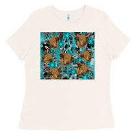 Bone western aztec highland cow Ladies Tee - RanaPortraitStore