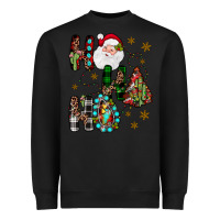 Black ho ho ho Heavyweight Sweatshirt - JahusDesignShop