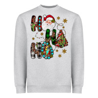 Heather Grey ho ho ho Heavyweight Sweatshirt - JahusDesignShop