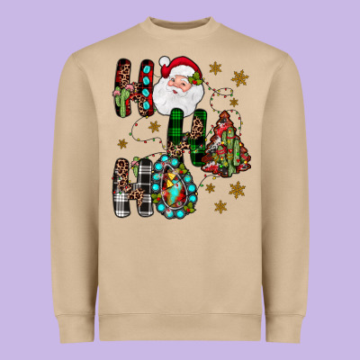 Ho Ho Ho Heavyweight Sweatshirt Designed By Jahusdesignshop