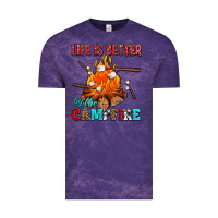 Cloud Purple life is better by the campfire with marshmallows Vintage Tee - AdoDesignShop