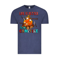 Vintage Denim life is better by the campfire with marshmallows Vintage Tee - AdoDesignShop