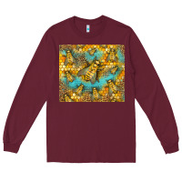 Burgundy Bumble Bees Long Sleeve Tee - LillyAllenDesigns