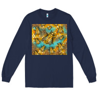 Navy Bumble Bees Long Sleeve Tee - LillyAllenDesigns