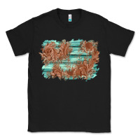 Black wood leather background Classic Tee - AdoDesignShop