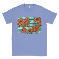 Colony Blue wood leather background Classic Tee - AdoDesignShop