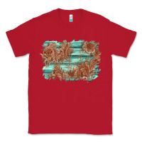 Red wood leather background Classic Tee - AdoDesignShop
