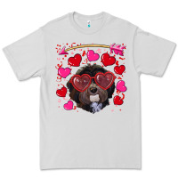 Dove Grey valentine's day havanese dog Premium Tee - RanaPortraitStore