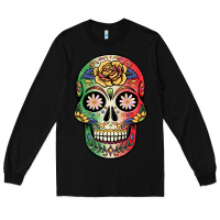 Black mexican skull Long Sleeve Tee - JahusDesignShop