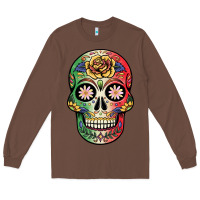 Chestnut mexican skull Long Sleeve Tee - JahusDesignShop