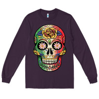 Plum mexican skull Long Sleeve Tee - JahusDesignShop