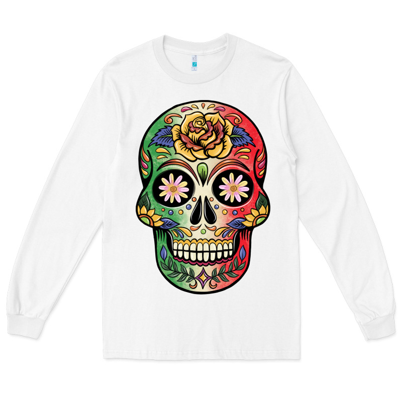 Mexican Skull Long Sleeve Tee by JahusDesignShop | Teevron