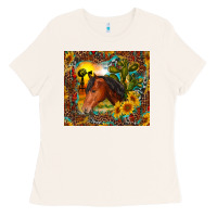 Western Horse And Sunflower Ladies Tee | Teevron