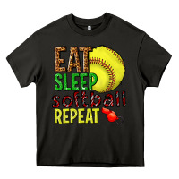 Asphalt eat sleep softball repeat Heavy Core Tee - texasbilliewilder