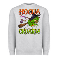 Heather Grey hocus croakus Heavyweight Sweatshirt - BundleAndBundleShop