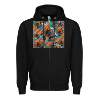 Black Thanksgiving Turkey sunflower turquoise Zipper Hoodie - NancyCooperArtShop