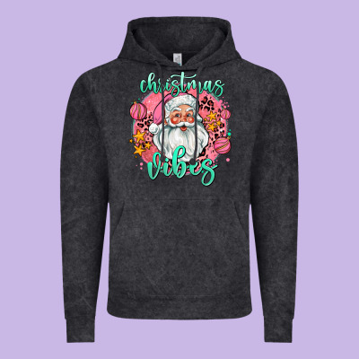 Christmas Vibes Santa Vintage Hoodie Designed By Adodesignshop