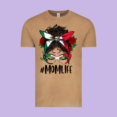 Mexican Mom Life Messy Bun Mama Vintage Tee Designed By Bundleandbundleshop
