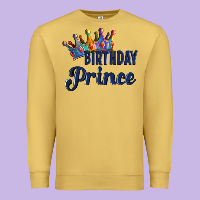 Birthday Prince Premium Sweatshirt Designed By Artiststas