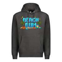 Charcoal Heather beach bum Premium Hoodie - JahusDesignShop
