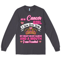 Smoke As A Cancer Girl I Was Born With My Heart On My Sleeve And A Mouth Long Sleeve Tee - Jasminsmagicworld