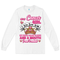 White As A Cancer Girl I Was Born With My Heart On My Sleeve And A Mouth Long Sleeve Tee - Jasminsmagicworld