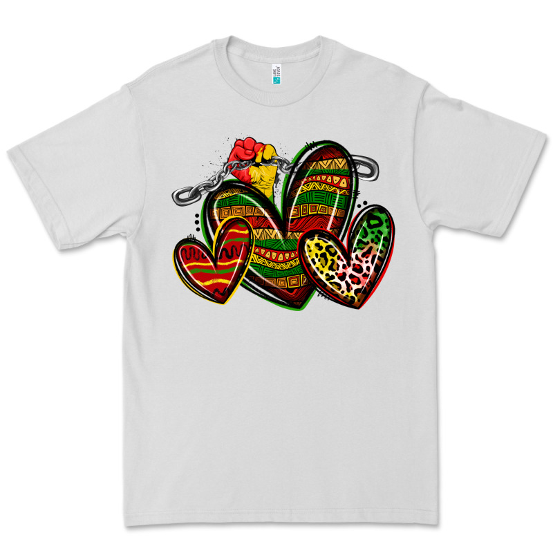 Juneteenth Hearts Premium Tee by Zillion Design Studio | Teevron