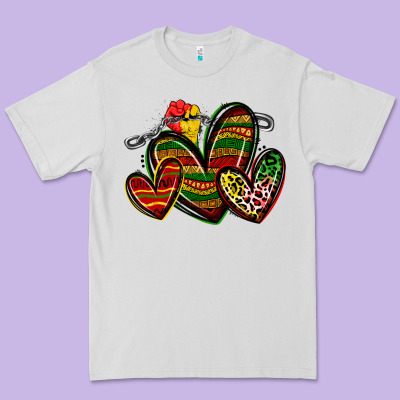 Premium Tee juneteenth hearts