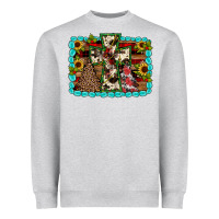 Heather Grey Christmas cross Heavyweight Sweatshirt - JahusDesignShop