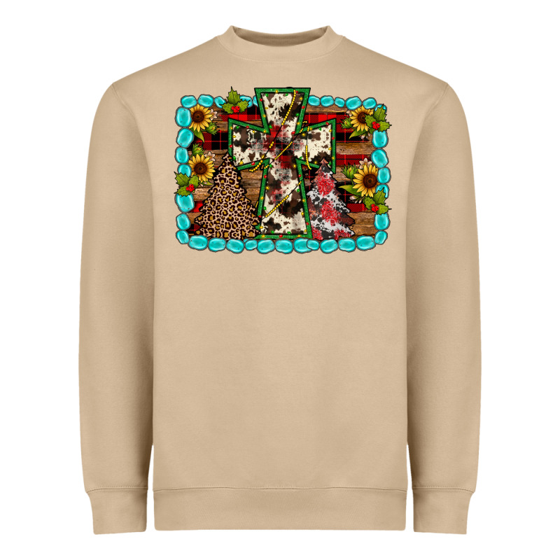 Christmas Cross Heavyweight Sweatshirt by JahusDesignShop | Teevron