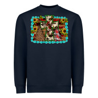 Navy Christmas cross Heavyweight Sweatshirt - JahusDesignShop