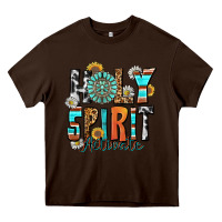 Chocolate Brown holy spirit activate Heavy Core Tee - Zillion Design Studio