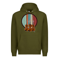 Army Green Violin Vintage Premium Hoodie - Bettercallsaul