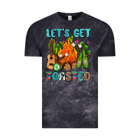 Cloud Black let's get toasted with camp fire Vintage Tee - AdoDesignShop