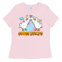 Bubblegum Pink goose bumps Ladies Tee - JahusDesignShop