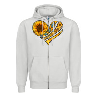 Dove Grey Childhood Cancer Awareness heart Zipper Hoodie - NancyCooperArtShop