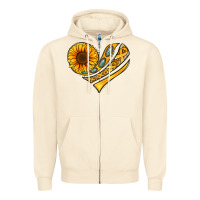 Sandshell Childhood Cancer Awareness heart Zipper Hoodie - NancyCooperArtShop