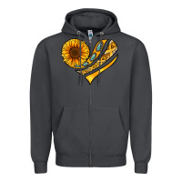 Smoke Childhood Cancer Awareness heart Zipper Hoodie - NancyCooperArtShop