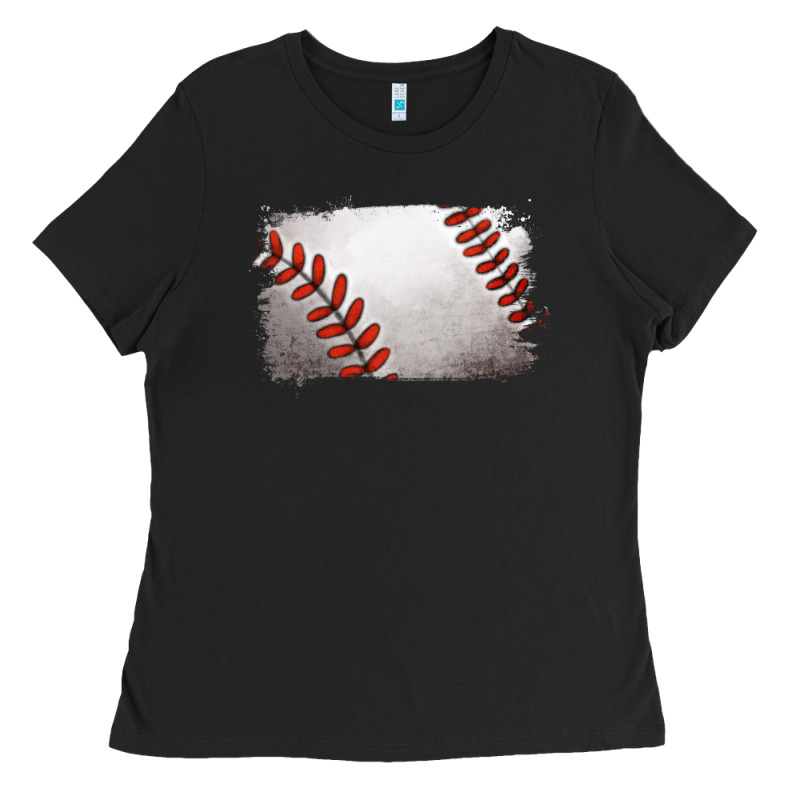 Baseball Brushstroke Ladies Tee by RanaPortraitStore | Teevron